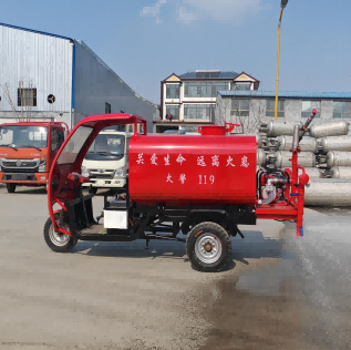 Three-wheeled mini electric fire truck